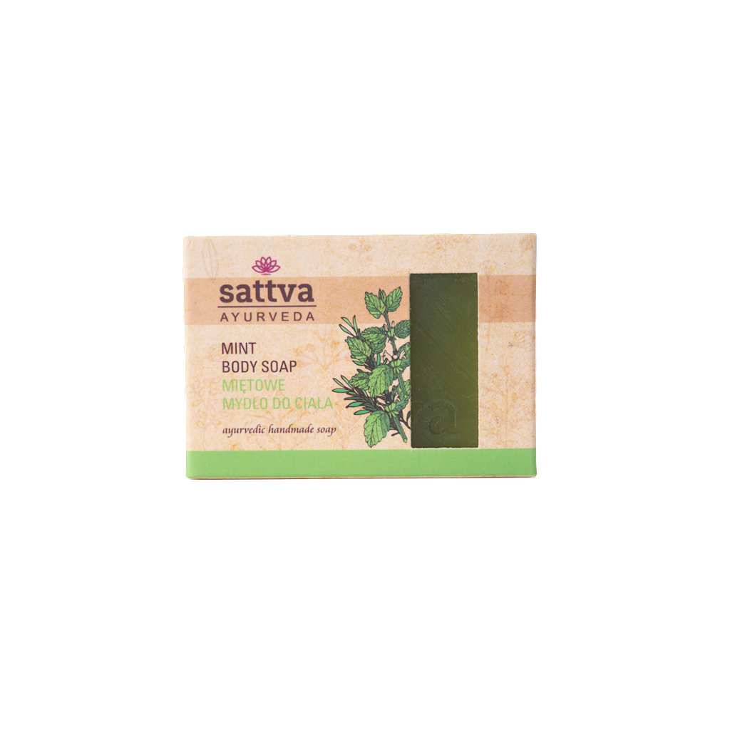 MYDŁO W KOSTCE DO CIAŁA MIĘTA 125 g - SATTVA (AYURVEDA)