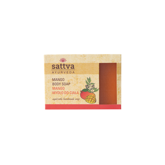 MYDŁO W KOSTCE DO CIAŁA MANGO 125 g - SATTVA (AYURVEDA)