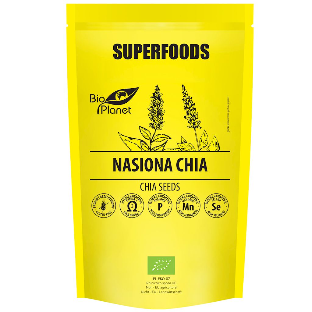 CHIA NASIONA BEZGLUTENOWE BIO 250 g - BIO PLANET SUPERFOODS