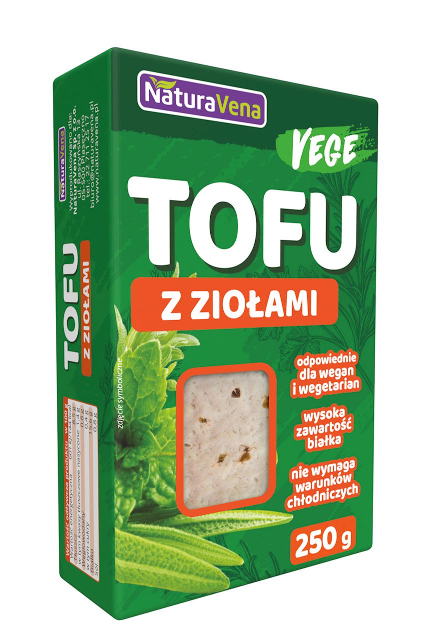 przecena TOFU Z ZIOŁAMI 250 g - NATURAVENA