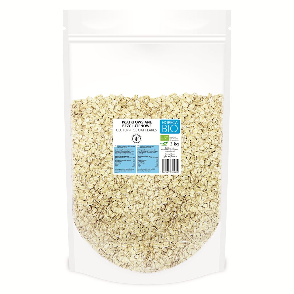 PŁATKI OWSIANE BEZGLUTENOWE BIO 3 kg - HORECA (BIO PLANET)