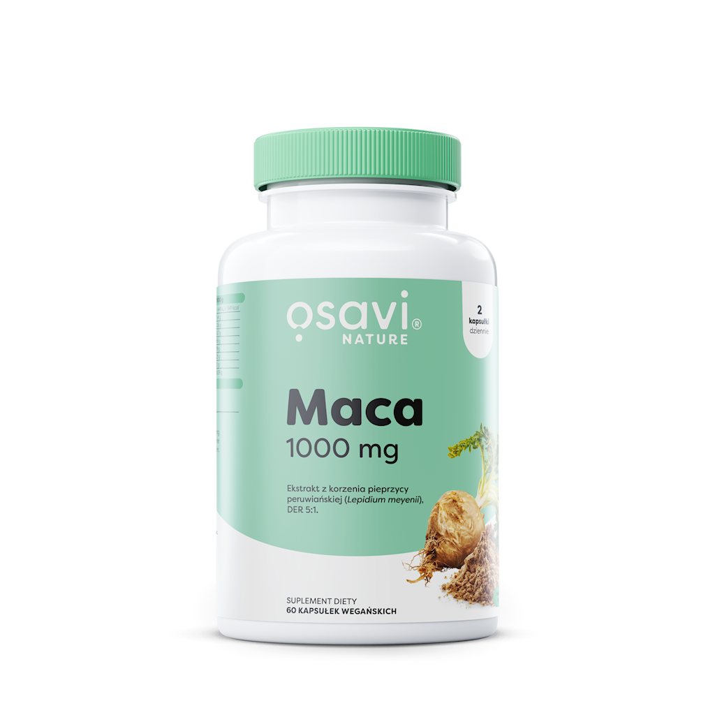 MACA EKSTRAKT (500 mg) BEZGLUTENOWA 60 KAPSUŁEK - OSAVI