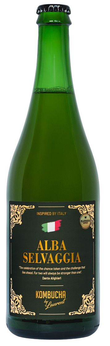 KOMBUCHA O SMAKU FIJOŁKA I POMARAŃCZY (DANTE ALIGHIERI) BIO 750 ml...
