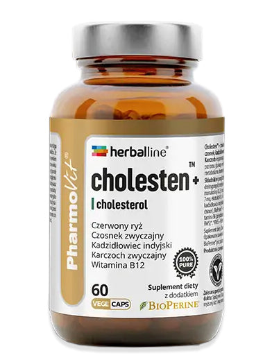 KAPSUŁKI NA PRAWIDŁOWY POZIOM CHOLESTEROLU (CHOLESTEN+) BEZGLUTENOWE...