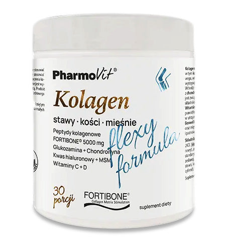KOLAGEN O SMAKU BANANOWYM FLEXY FORMULA BEZGLUTENOWY W PROSZKU 196 g...