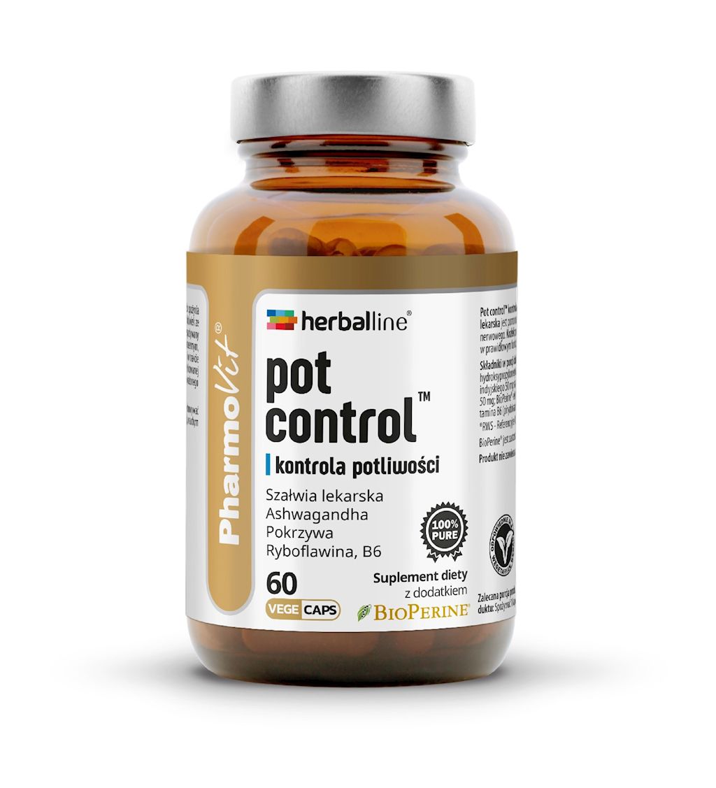 KAPSUŁKI NA KONTROLĘ POTLIWOŚCI (POT CONTROL) BEZGLUTENOWE 60 szt...
