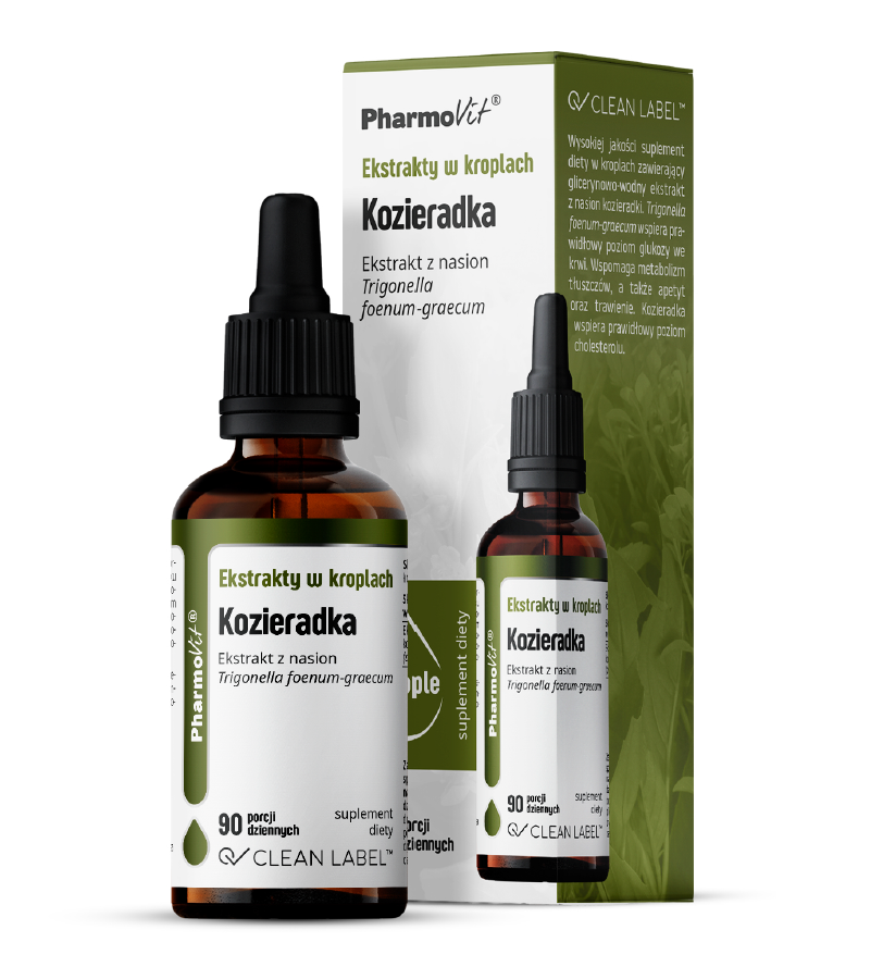 EKSTRAKTY W KROPLACH KOZIERADKA BEZGLUTENOWE 30 ml - PHARMOVIT (CLEAN...