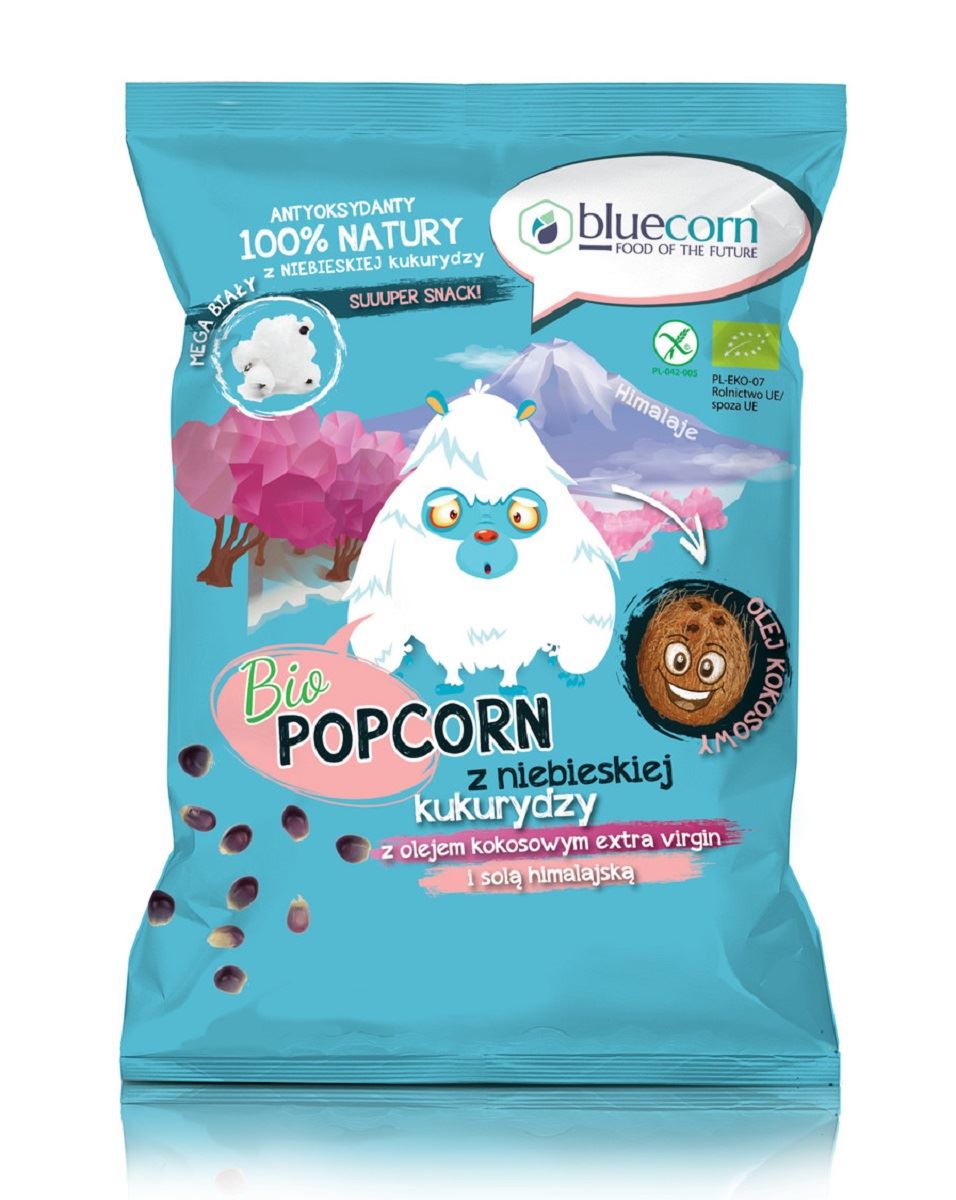 POPCORN Z NIEBIESKIEJ KUKURYDZY Z OLEJEM KOKOSOWYM I SOLĄ HIMALAJSKĄ...