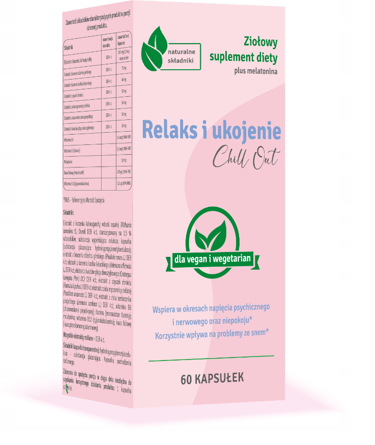 KAPSUŁKI NA RELAKS I USPOKOJENIE 60 szt. - PASOLEQ (CHILL OUT)