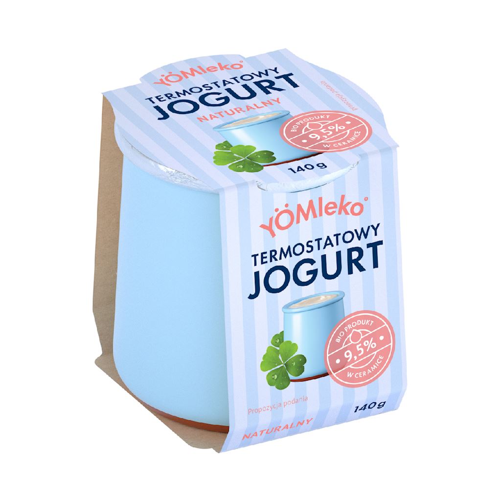JOGURT TERMOSTATOWY NATURALNY 9,5 % BIO 140 g - YOMLEKO