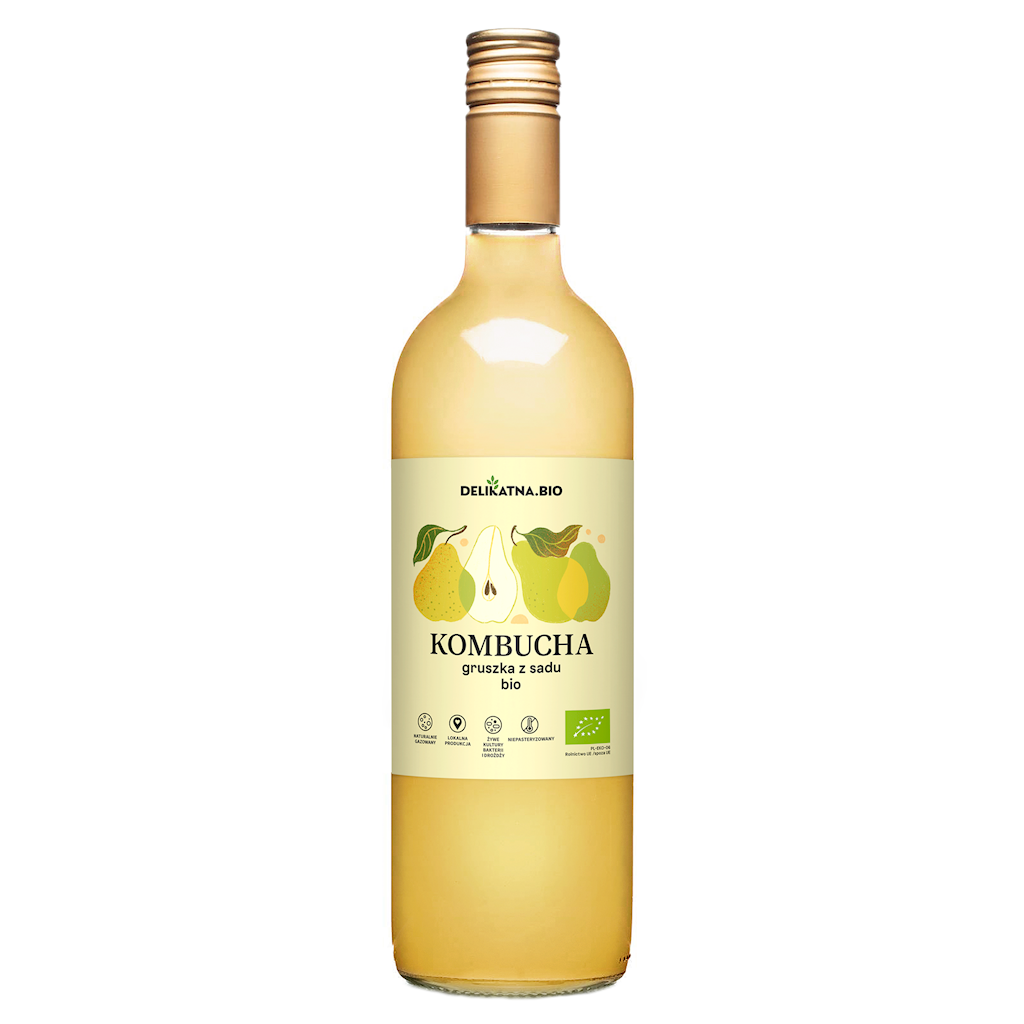 KOMBUCHA GRUSZKOWA BIO 750 ml - DELIKATNA