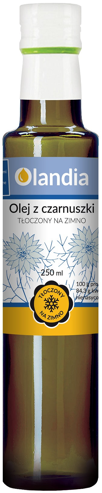 OLEJ Z CZARNUSZKI NIEFILTROWANY TŁOCZONY NA ZIMNO 250 ml - OLANDIA
