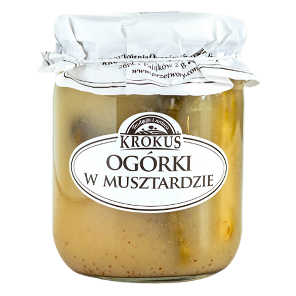 OGÓRKI KONSERWOWE W MUSZTARDZIE 500 g (250 g) - KROKUS