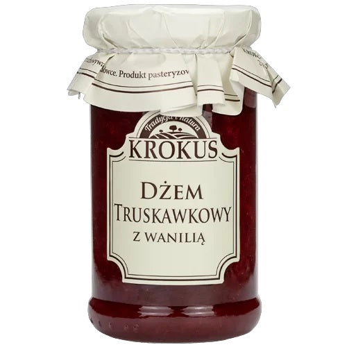 DŻEM TRUSKAWKOWY Z WANILIĄ O OBNIŻONEJ ZAWARTOŚCI CUKRU...