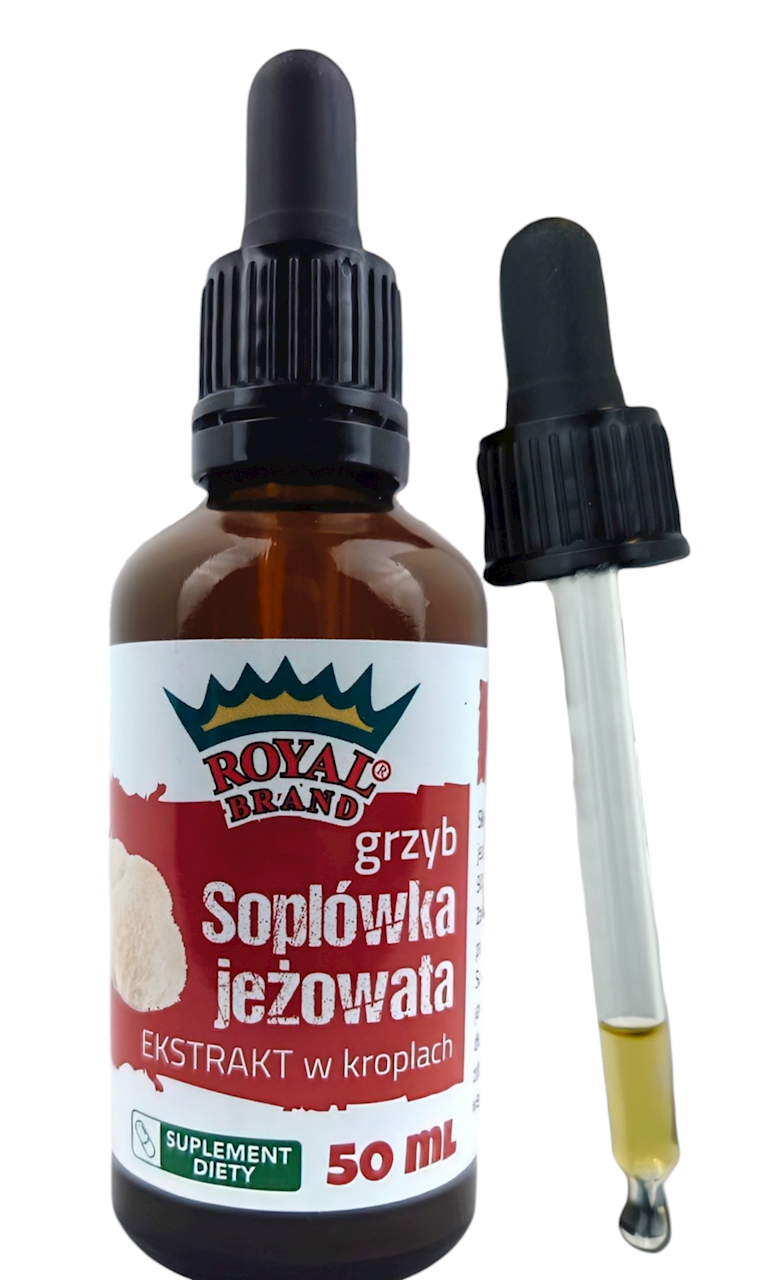 GRZYBY SOPLÓWKA JEŻOWATA (LION'S MANE) EKSTRAKT W KROPLACH 50 ml...