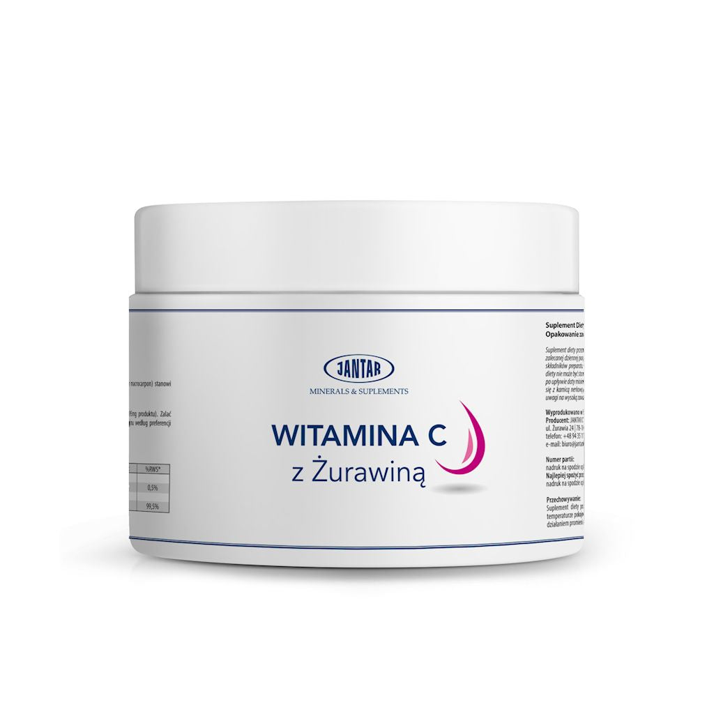 WITAMINA C Z ŻURAWINĄ W PROSZKU (1000 mg) 300 g - JANTAR