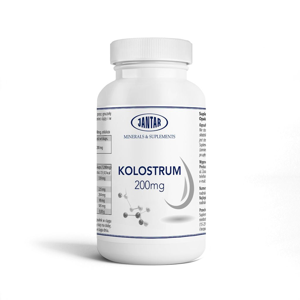 COLOSTRUM WOŁOWE (200 mg) 60 KAPSUŁEK - JANTAR