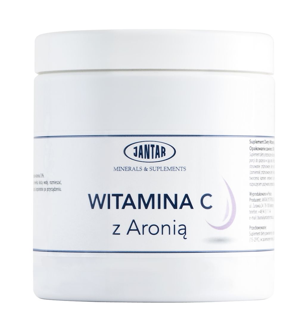 WITAMINA C Z ARONIĄ W PROSZKU (1000 mg) 500 g - JANTAR