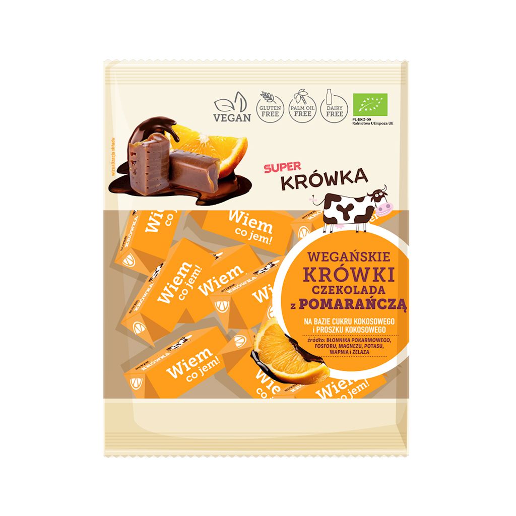 KRÓWKI CZEKOLADA Z POMARAŃCZĄ BEZMLECZNE BEZGLUTENOWE BIO 150 g - ME...