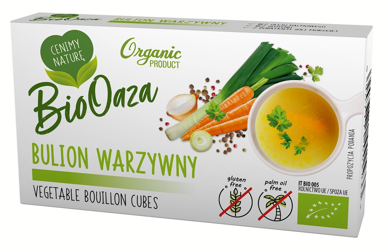BULION - KOSTKI WARZYWNE BEZ DODATKU CUKRÓW BEZGLUTENOWE BIO (6 x 11...