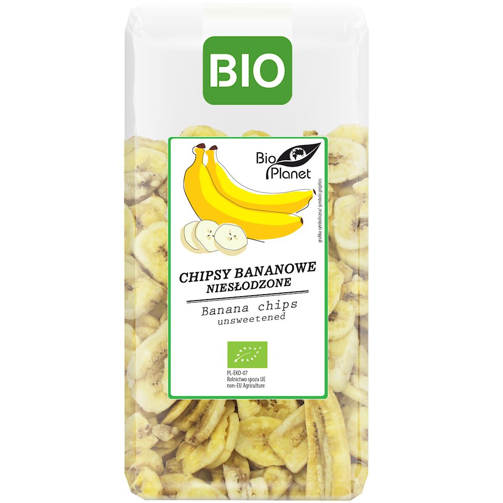 CHIPSY BANANOWE NIESŁODZONE BIO 150 g - BIO PLANET