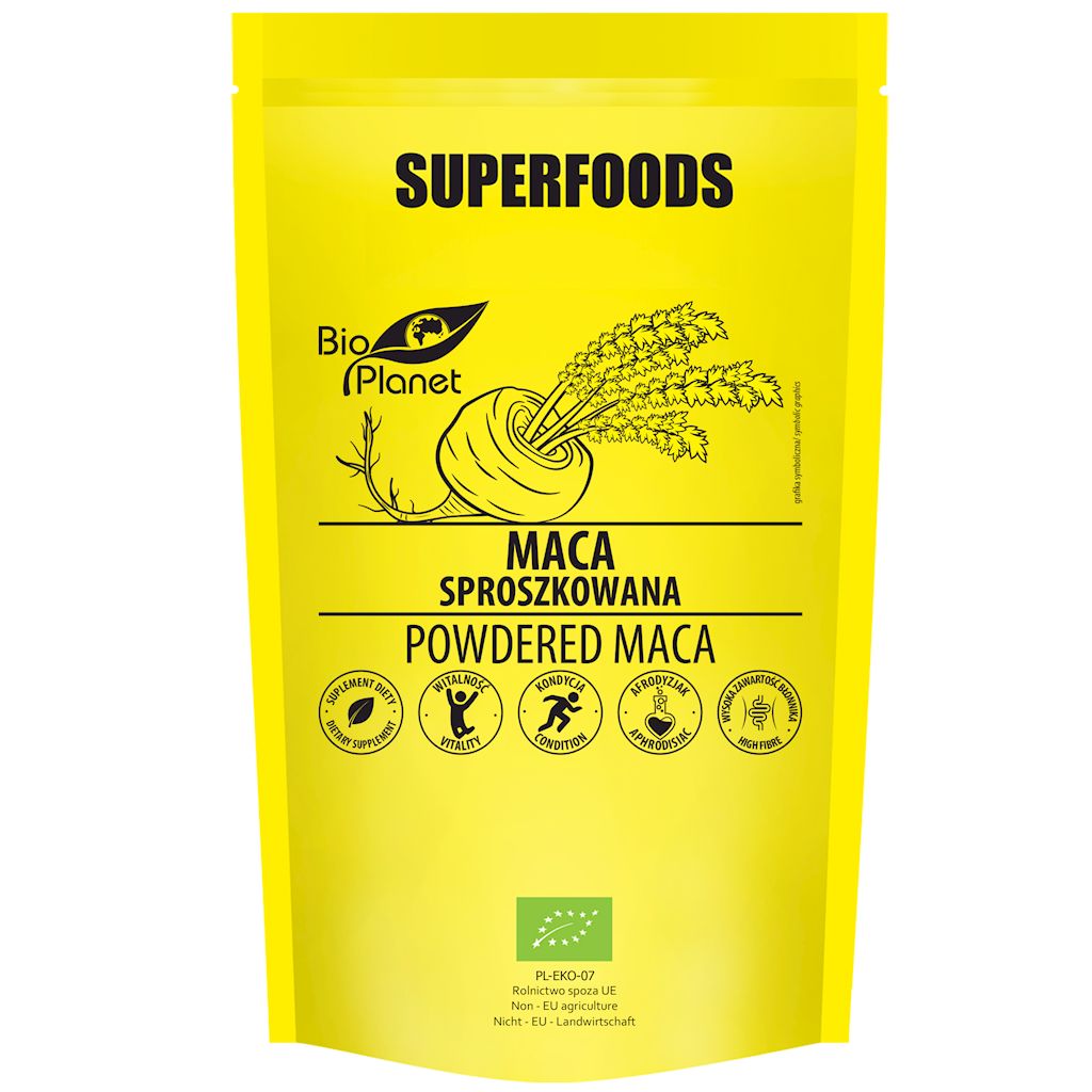 MACA SPROSZKOWANA BIO 150 g - BIO PLANET SUPERFOODS