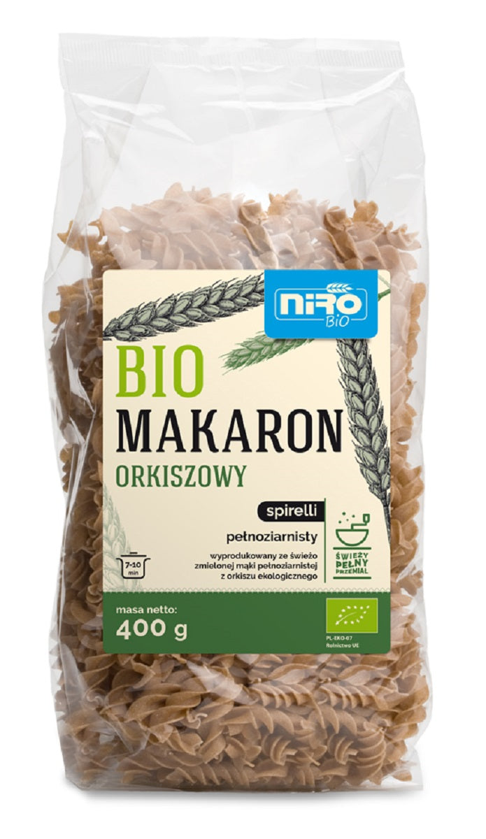 MAKARON (ORKISZOWY RAZOWY) ŚWIDERKI BIO 400 g - NIRO