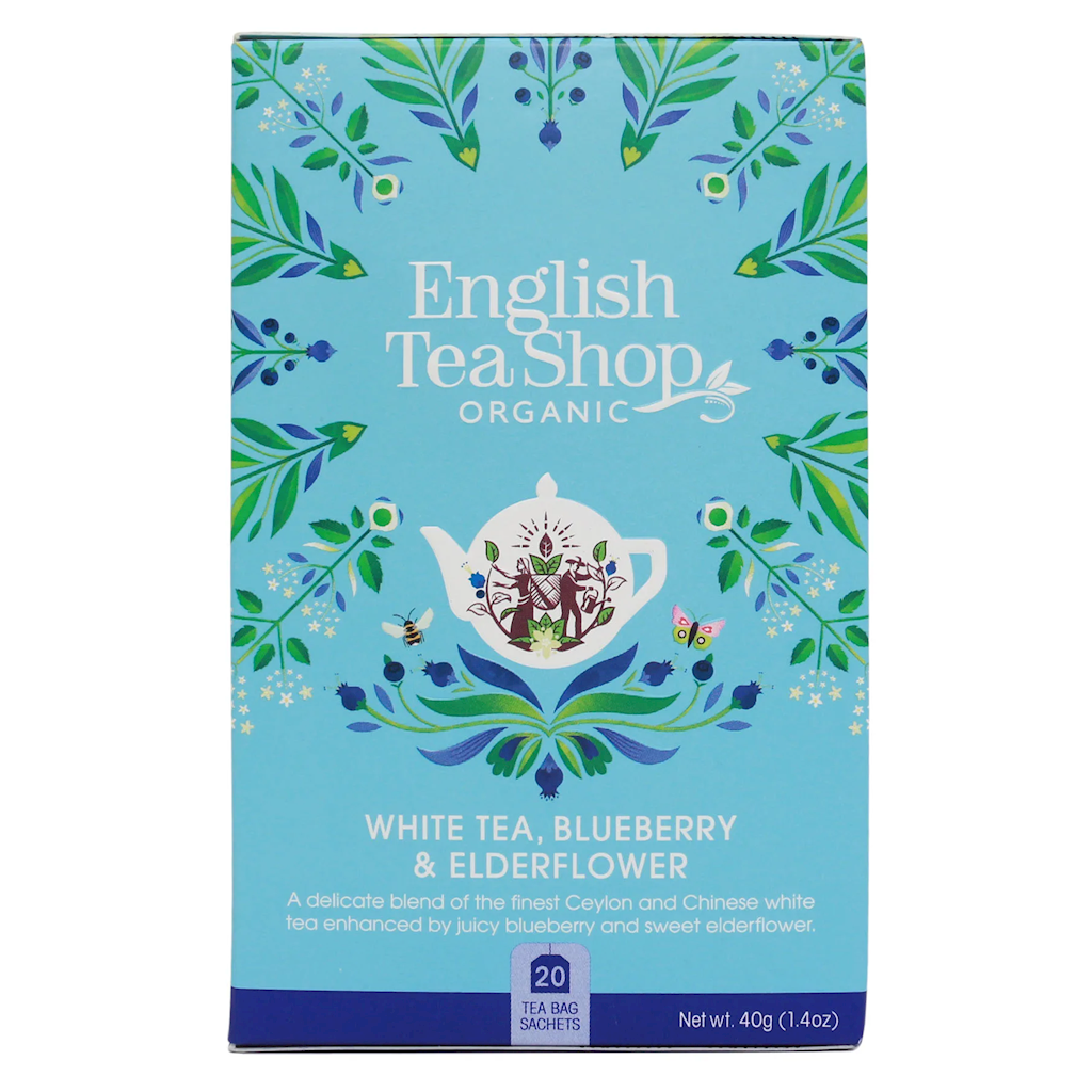 HERBATA BIAŁA Z CZARNYM BZEM I BORÓWKĄ BIO (20 x 2 g) 40 g - ENGLISH...