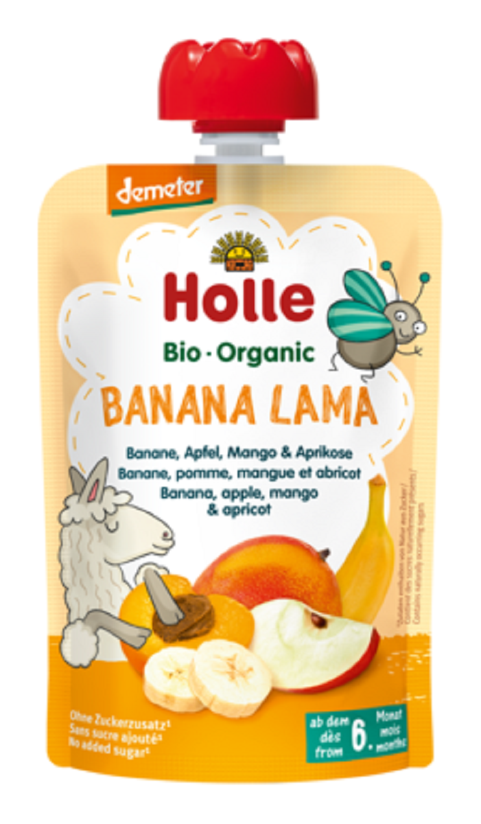 MUS BANANOWA LAMA (BANAN - JABŁKO - MANGO - MORELA) BEZ DODATKU...