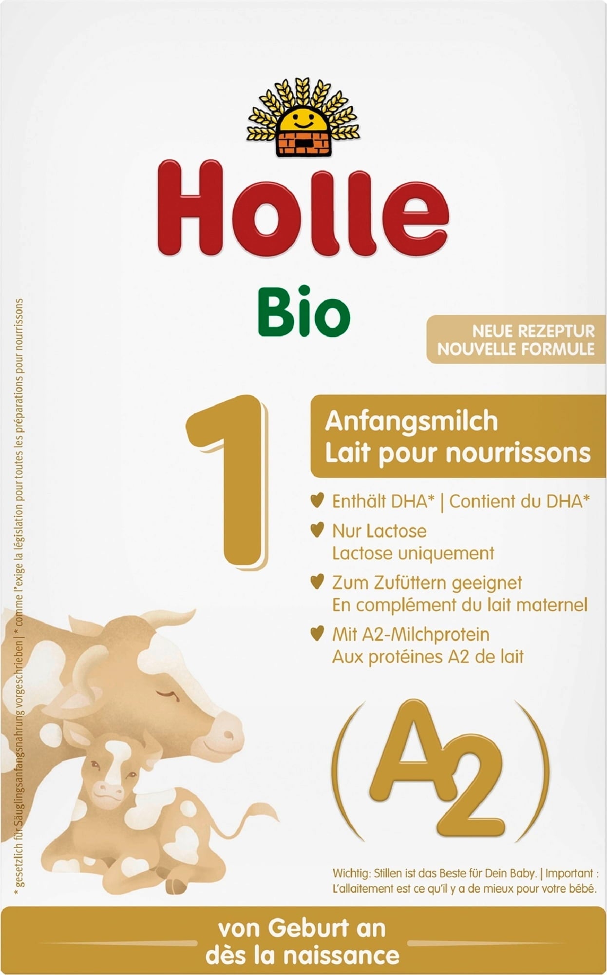 MLEKO A2 KROWIE 1 POCZĄTKOWE DLA NIEMOWLĄT BIO 400 g - HOLLE