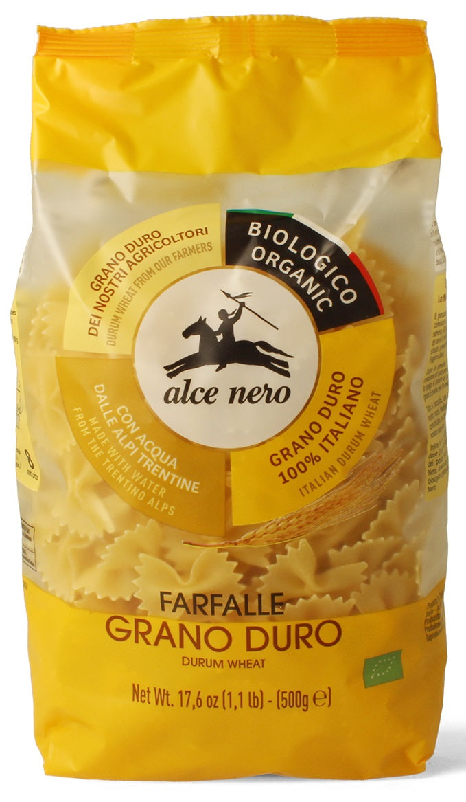 MAKARON (SEMOLINOWY) KOKARDKI BIO 500 g - ALCE NERO