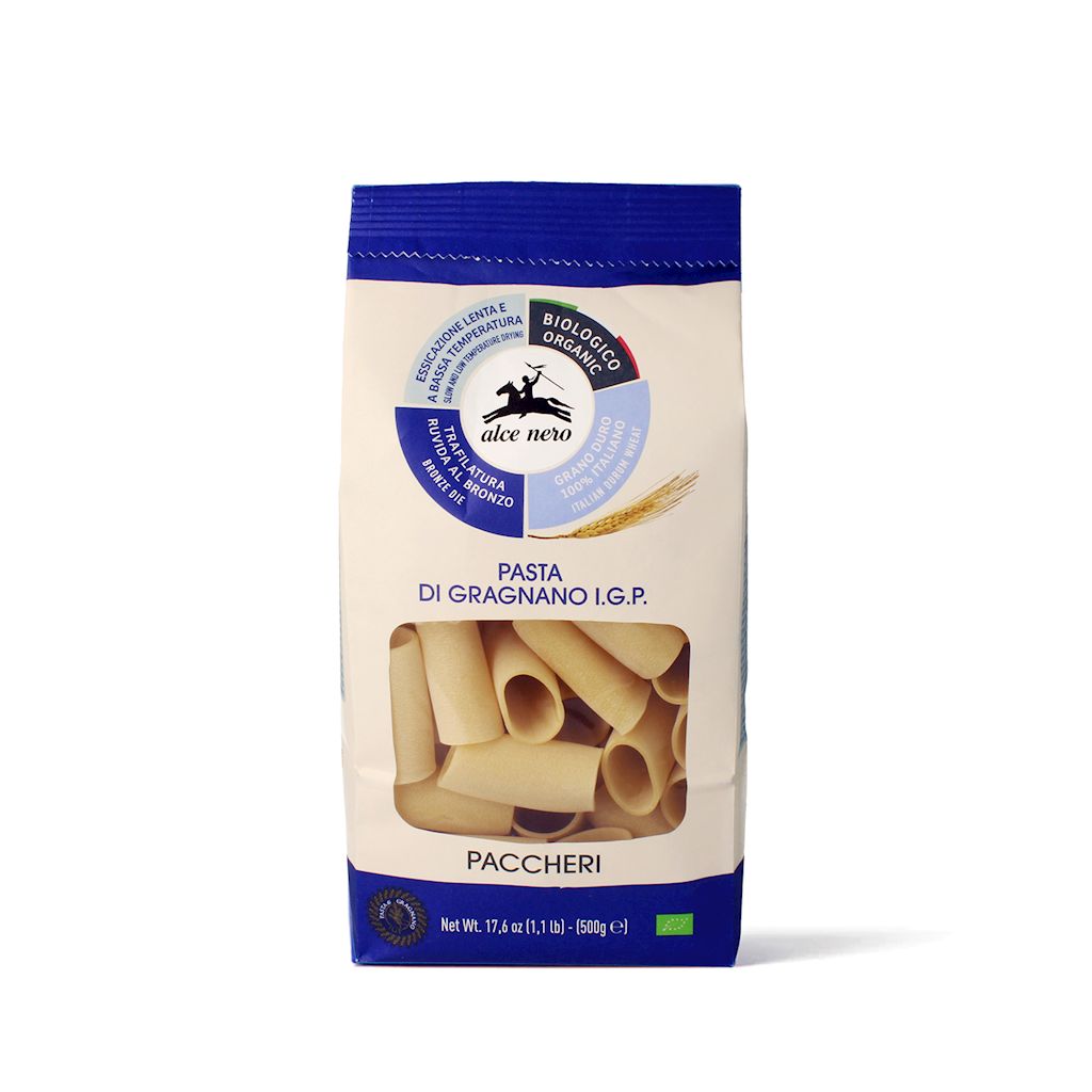 MAKARON (SEMOLINOWY - PASTA DI GRAGNANO) RURKA PACCHERI BIO 500 g...