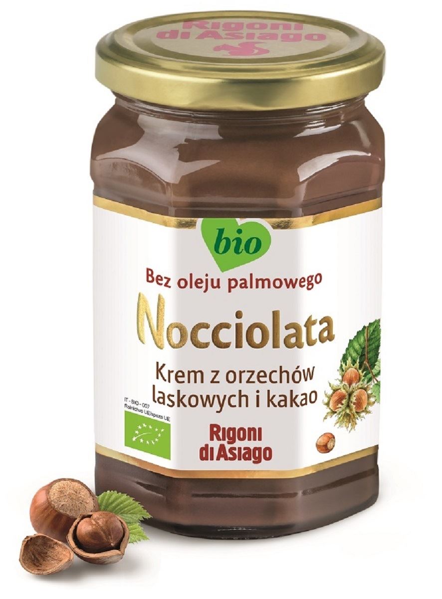 KREM Z ORZECHÓW LASKOWYCH I KAKAO BEZGLUTENOWY BIO 650 g - RIGONI DI...