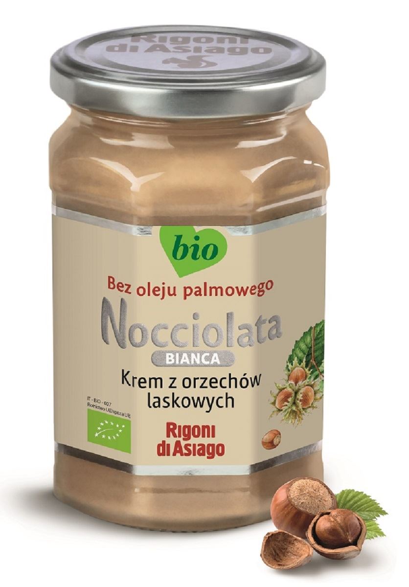 KREM Z ORZECHÓW LASKOWYCH BIAŁY BEZGLUTENOWY BIO 250 g - RIGONI DI...