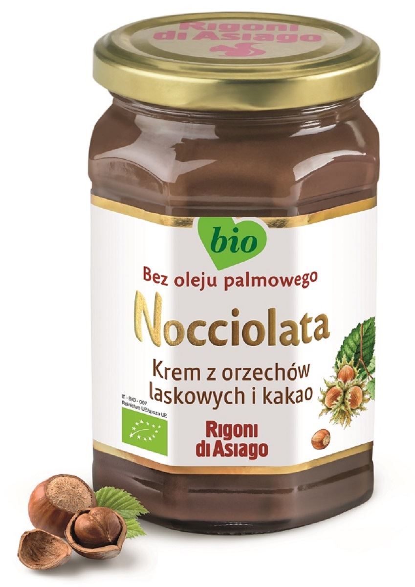 KREM Z ORZECHÓW LASKOWYCH I KAKAO BEZGLUTENOWY BIO 250 g - RIGONI DI...