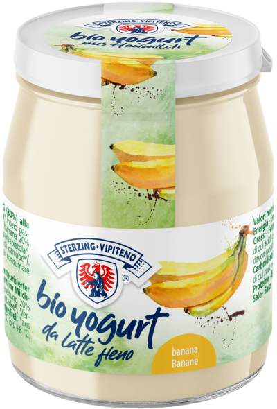 JOGURT BANANOWY Z MLEKA SIENNEGO BEZGLUTENOWY BIO 150 g (SŁOIK)...