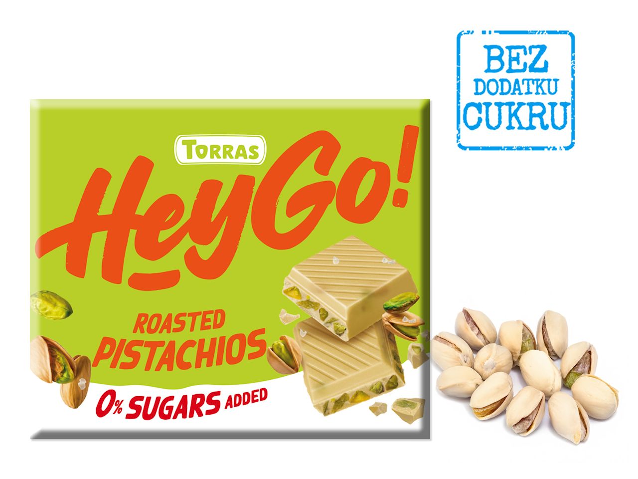 CZEKOLADA BIAŁA Z PISTACJAMI BEZ DODATKU CUKRÓW BEZGLUTENOWA 60 g...