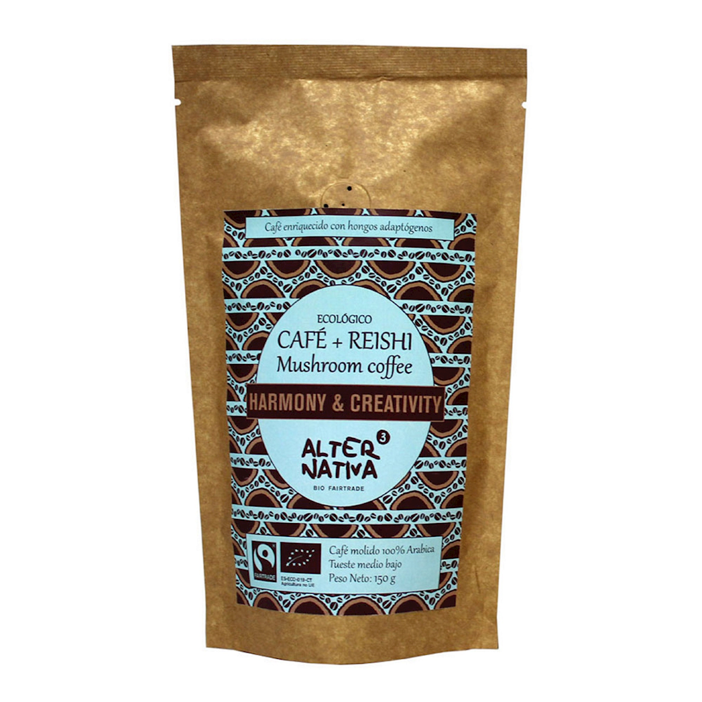 KAWA MIELONA ARABICA Z REISHI FAIR TRADE BEZGLUTENOWA BIO 150 g...