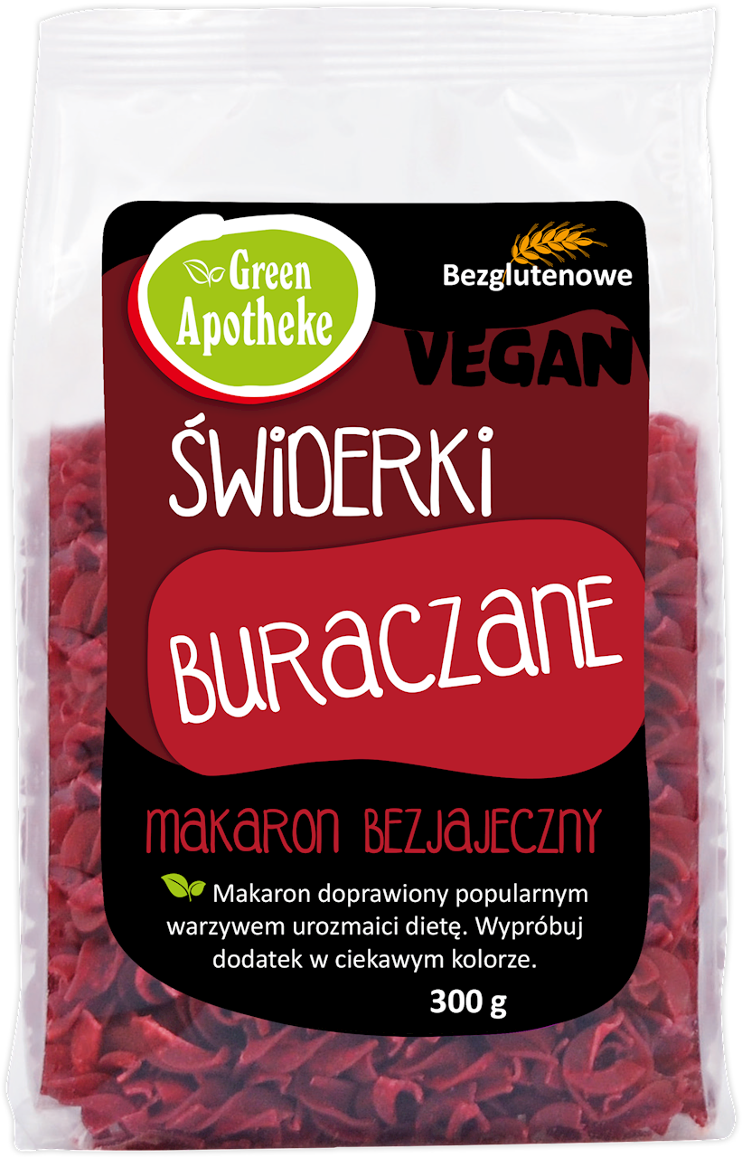 MAKARON (KUKURYDZIANY Z BURAKIEM) ŚWIDERKI BEZGLUTENOWY 300 g - APOTHEKE