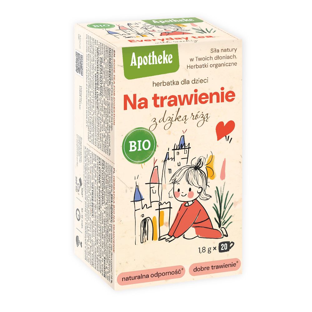 HERBATKA DLA DZIECI NA TRAWIENIE Z DZIKĄ RÓŻĄ BIO (20 x 1,8 g) 36 g...