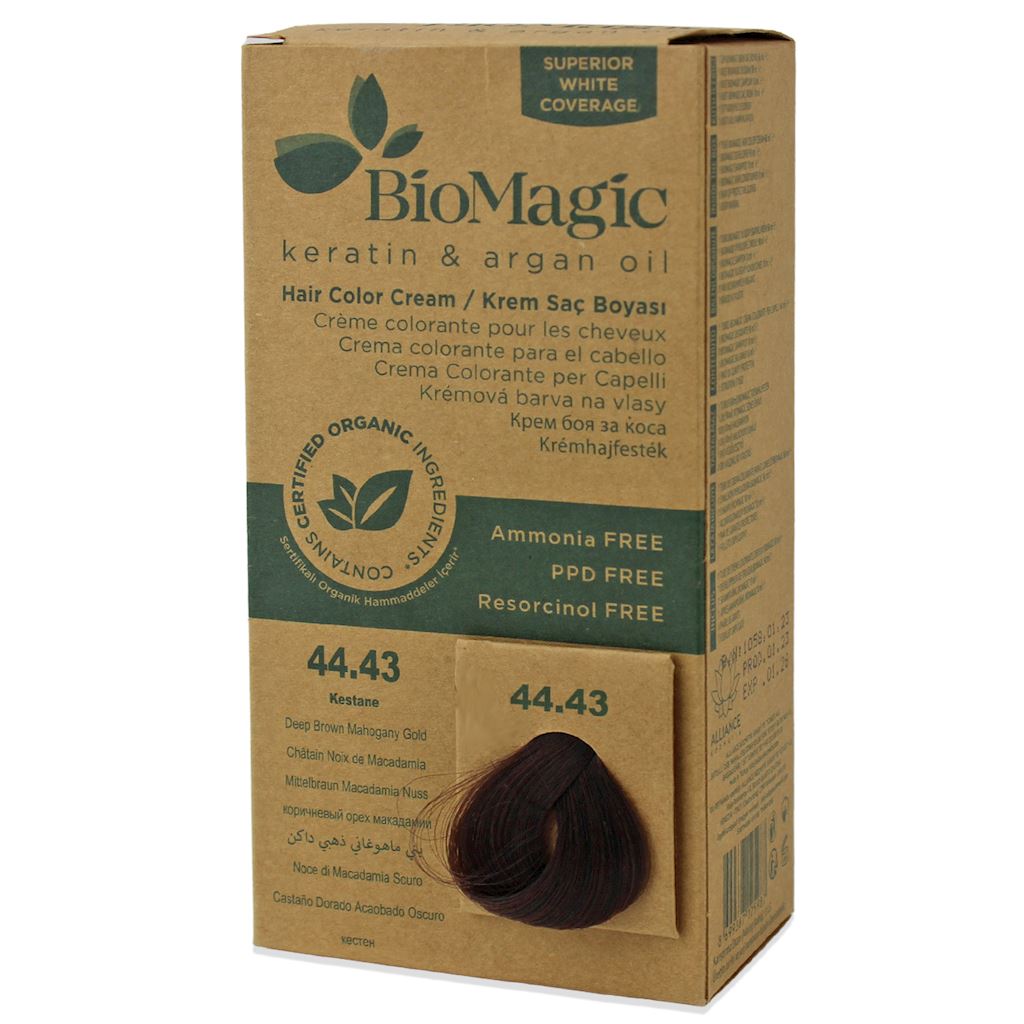 FARBA DO WŁOSÓW GŁĘBOKI ZŁOTO - MAHONIOWY BRĄZ (44.43) 250 g...