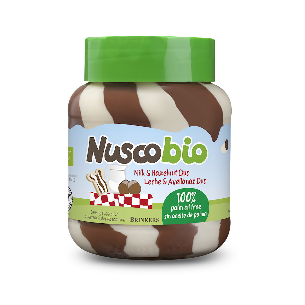 KREM DUO ORZECHOWO - KAKAOWO - MLECZNY BIO 400 g - NUSCOBIO