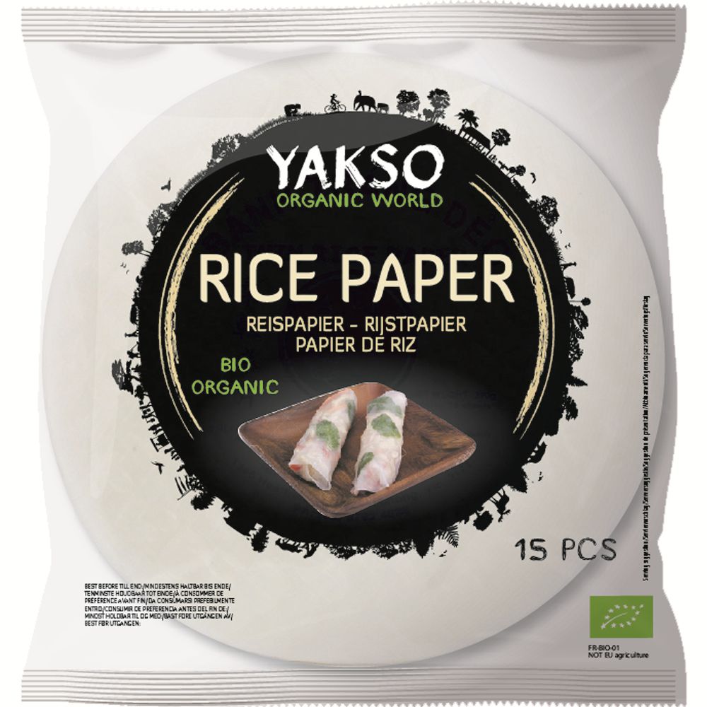 PAPIER RYŻOWY BEZGLUTENOWY BIO (15 szt.) 150 g - YAKSO