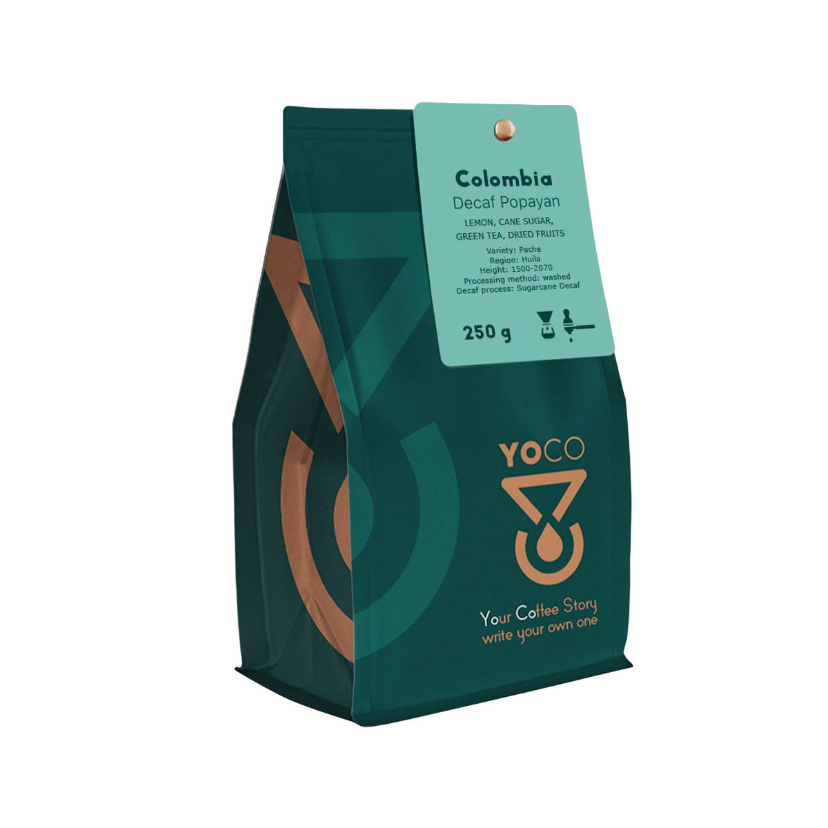 YOCO - kawa w saszetkach Kolumbia Coconut Rum Filter - 1 saszetka 12g