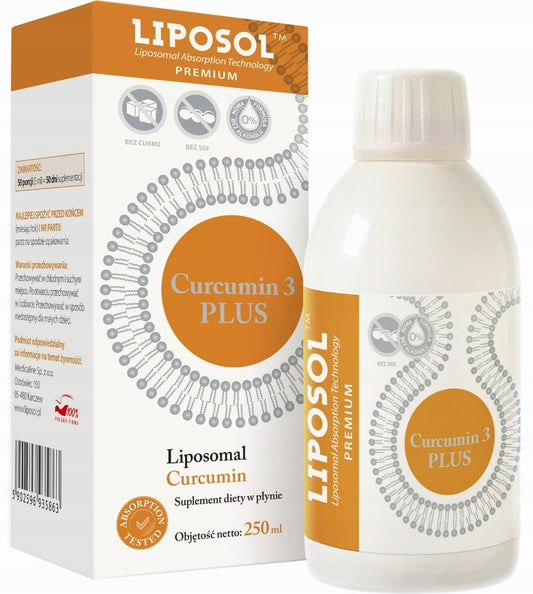 LIPOSOMALNA Curcumin C3 Plus 250ml Przeciwzapalna Utrata apetytu - Liposol