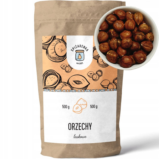 ORZECHY LASKOWE łuskane CAŁE DUŻE magnez potas DUŻA PACZKA 500g SPIŻARENKA