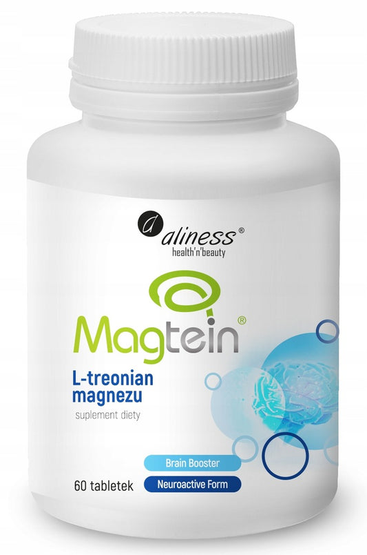 L-TREONIAN MAGNEZU Magtein 60 tabl MÓZG PAMIĘĆ KONCENTRACJA STRES Aliness