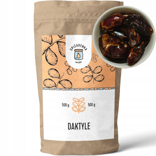 DAKTYLE suszone bez pestek naturalne SŁODKIE 500g DUŻA PACZKA