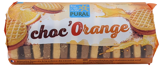 CIASTKA MARKIZY MINI Z KREMEM KAKAO - POMARAŃCZA BIO 85 g - PURAL