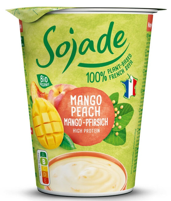 DESER SOJOWY MANGO - BRZOSKWINIA BEZGLUTENOWY BIO 400 g - SOJADE